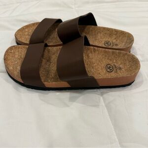 Kona Wind Brown Cork Sandals Women’s Size 10